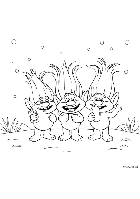 Floyd Trolls Coloring Page Printable