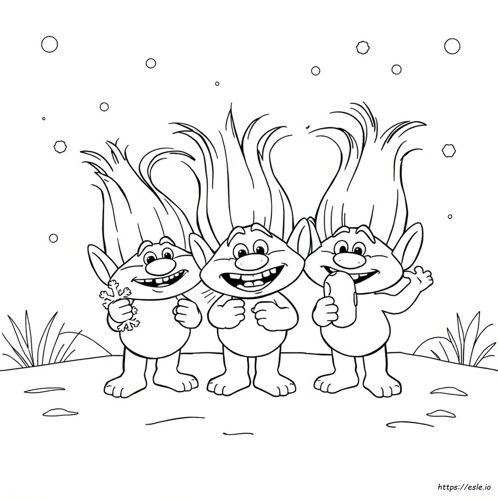 Floyd Trolls Coloring Page Printable