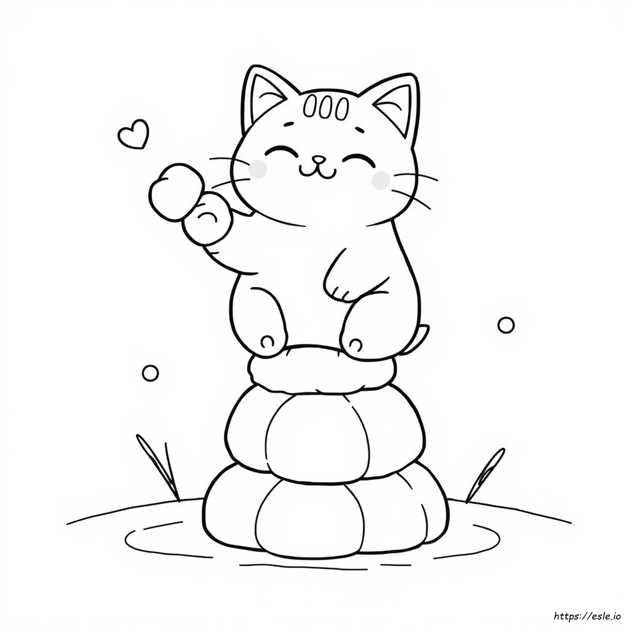 Mochi Cat Coloring Pages