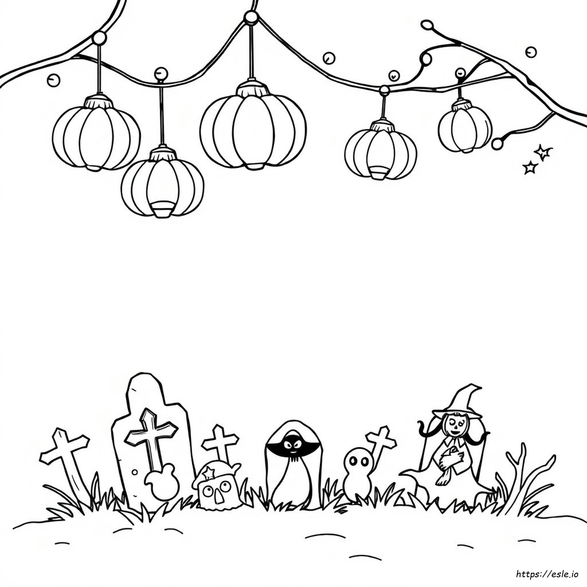 Halaman Mewarnai Kuku Halloween Gratis untuk Anak