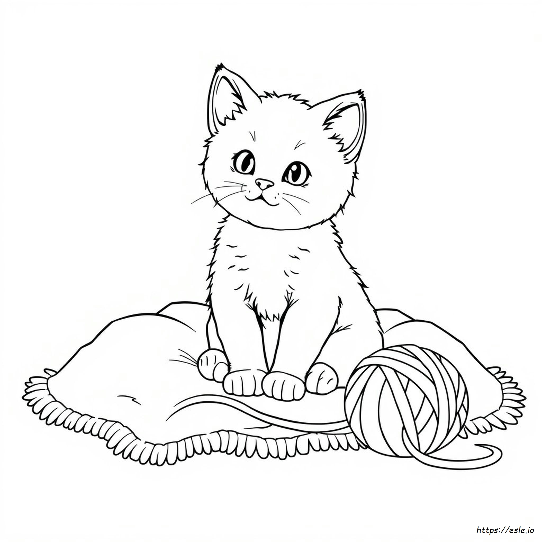 Gambar Mewarnai Kucing Cetak Gratis