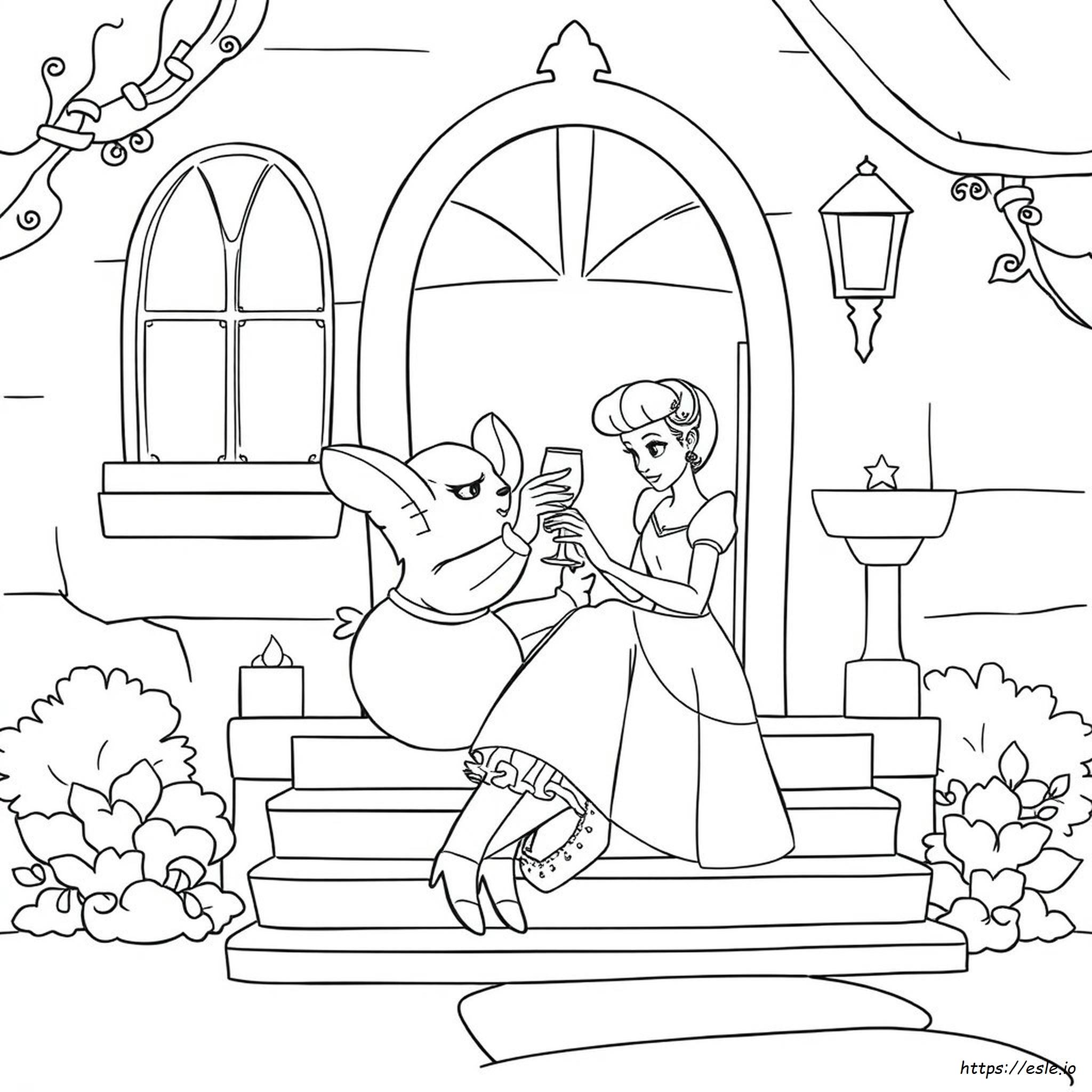 Cinderella Glass Slipper Coloring Page - Free Printable PDF