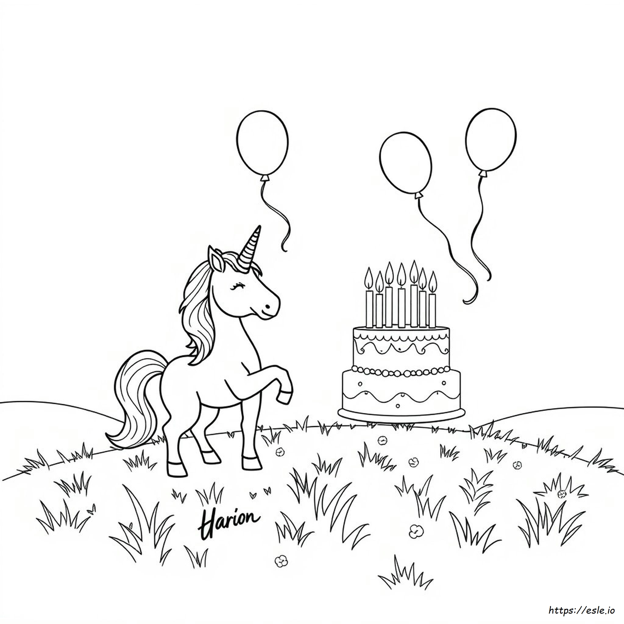 Unicorn Birthday Coloring Pages - Free Printable PDF
