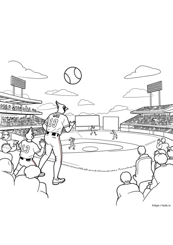 Cardinals Baseball Coloring Pages