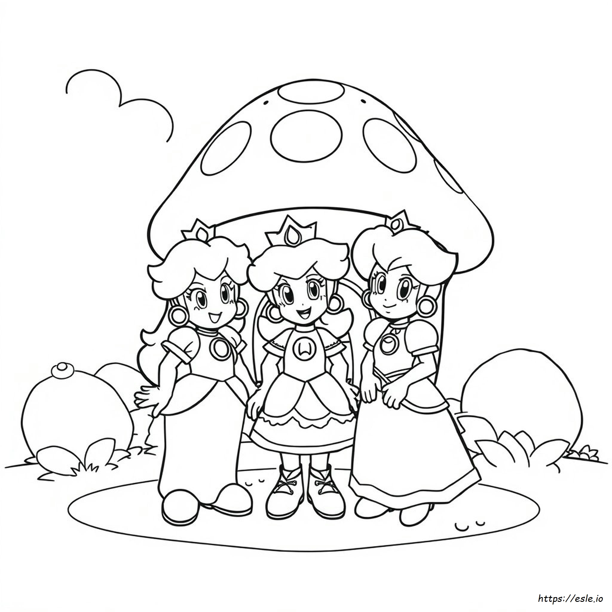 Mario Princess Printable Princess Peach Daisy And Rosalina Coloring Pages