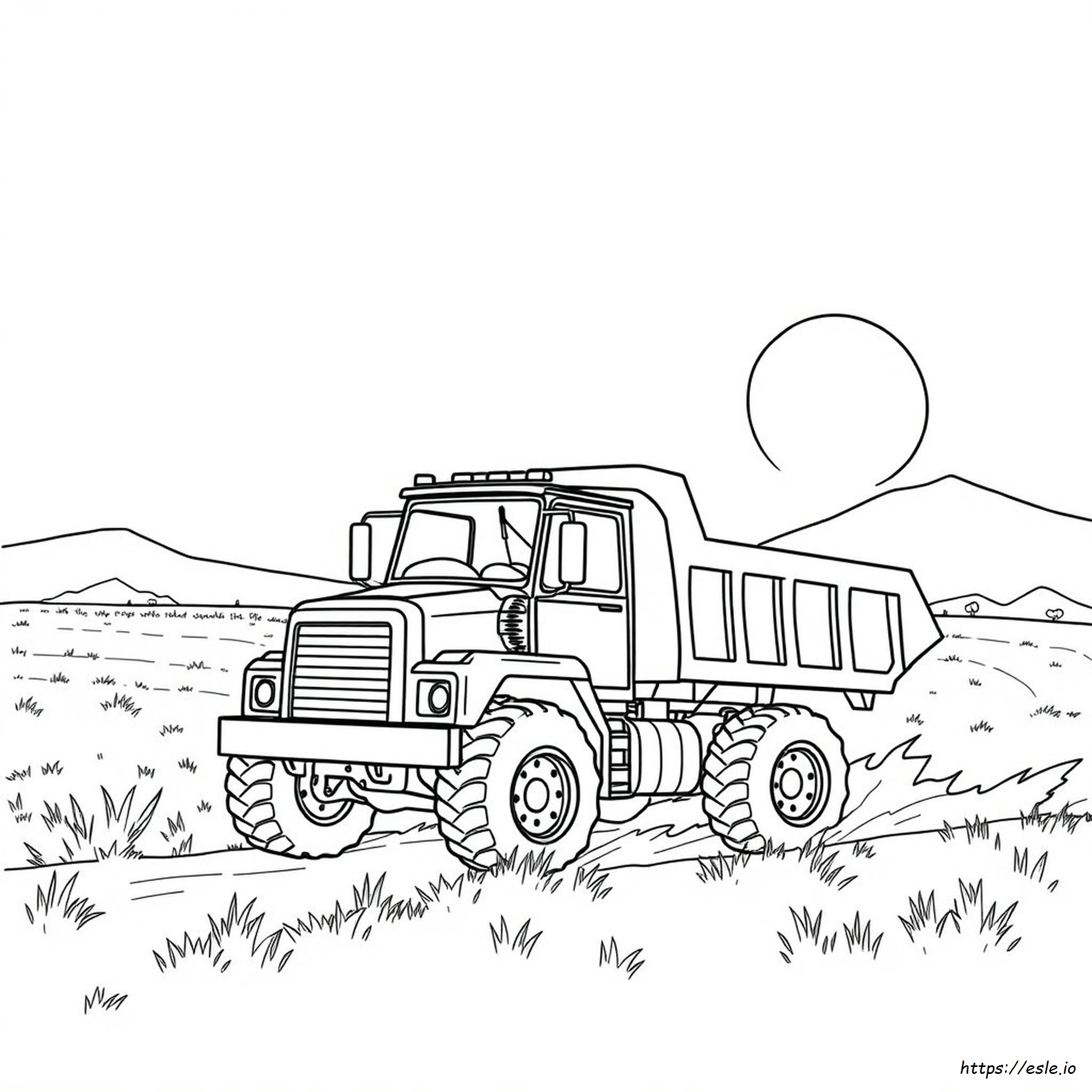 Gambar Mewarnai Truk Tonka - Unduh dan Cetak Gratis