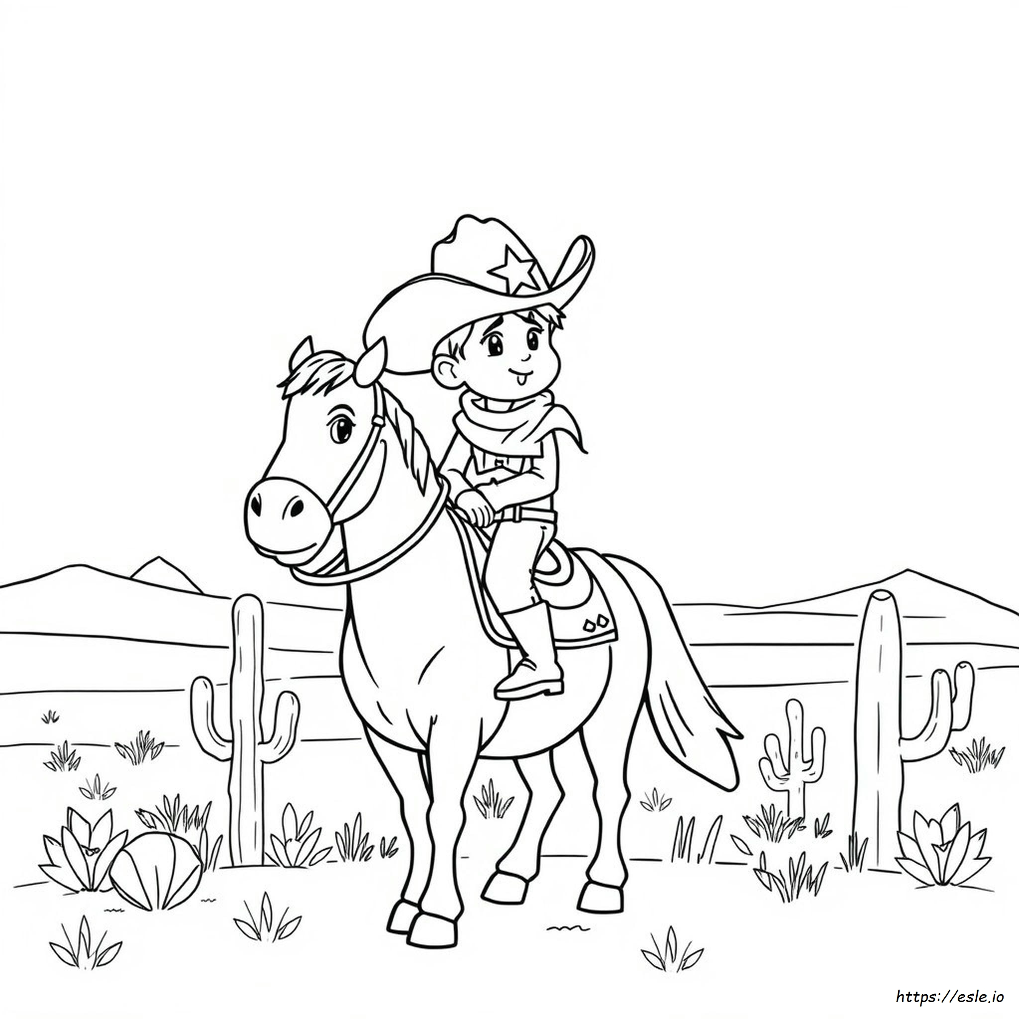 Capacete De Cow-Boy Para Colorir - Grátis Para Imprimir