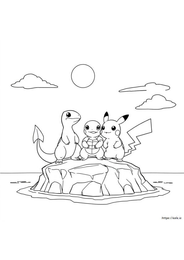 Página De Color Charizard Y Pikachu