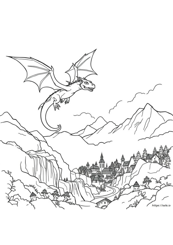 Fantasy Dragon Coloring Pages