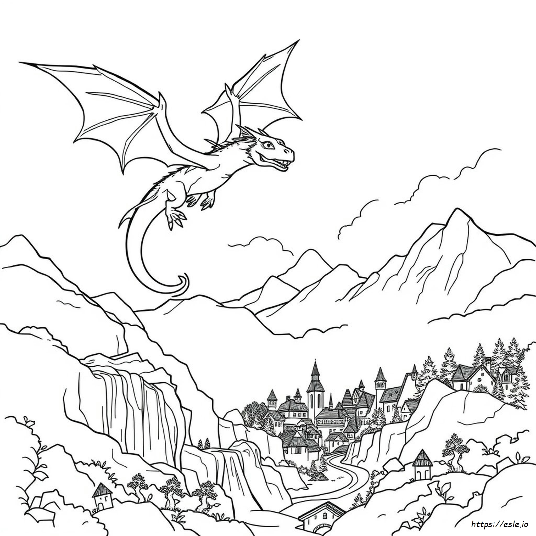 Fantasy Dragon Coloring Pages - Printable PDF