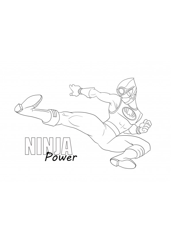 Ninja Power zum kostenlosen Ausmalen und Drucken für Kinder jeden Alters
