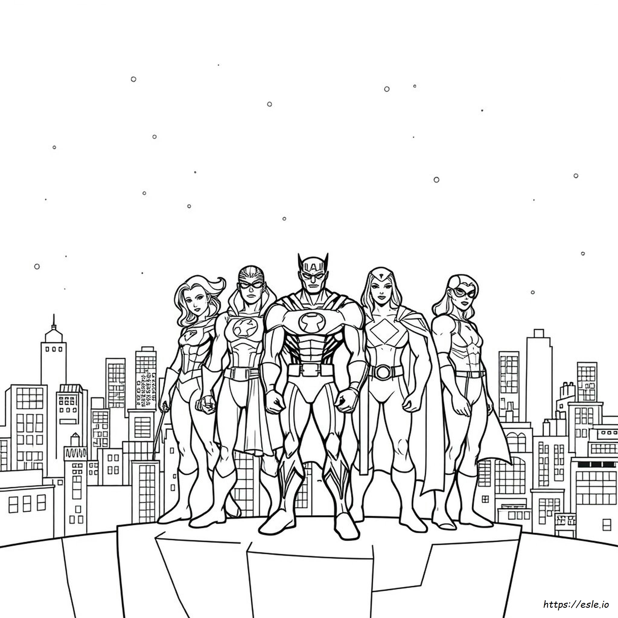 Gambar Mewarnai Gratis Dapat Dicetak Marvel Pahlawan Super