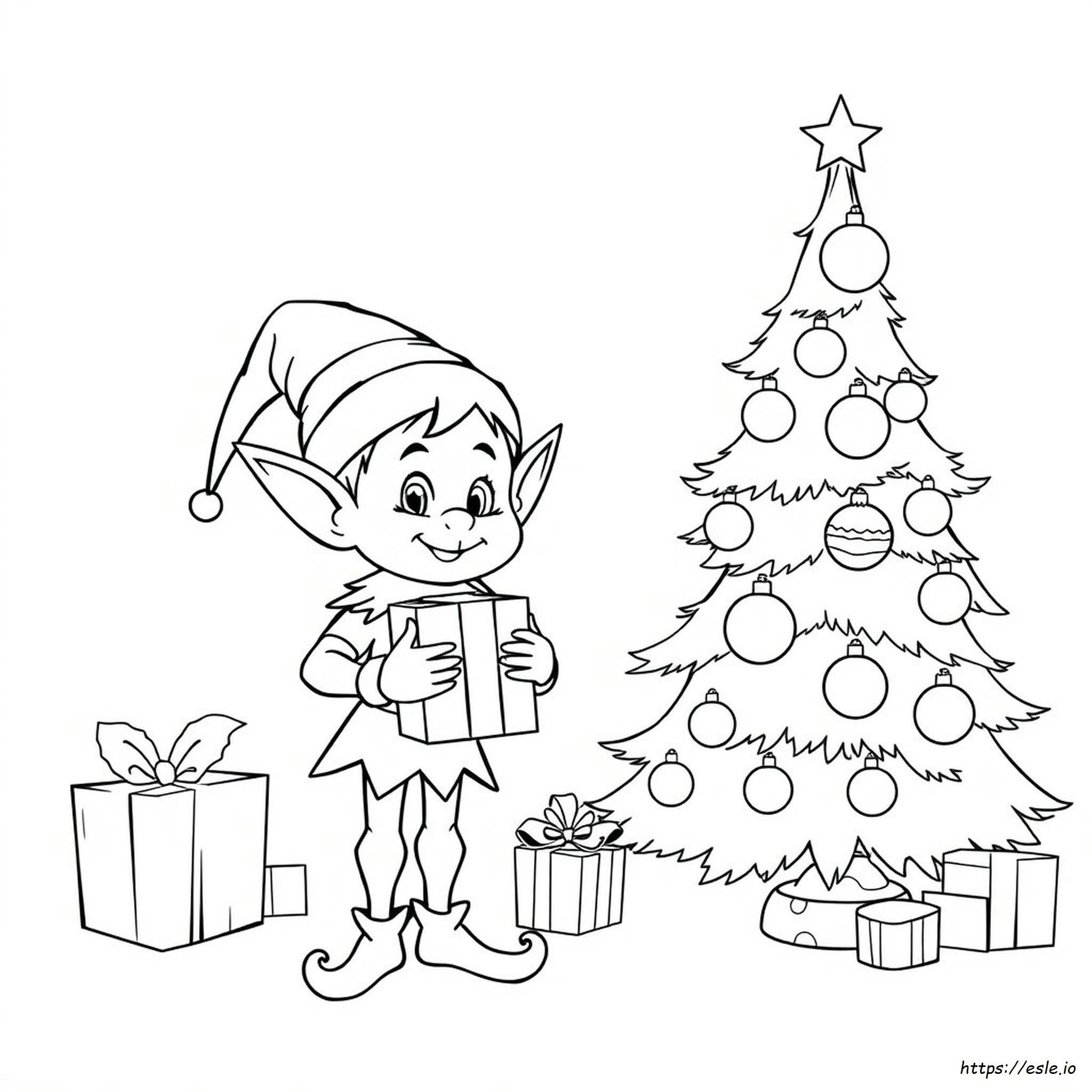 Elves Decorating the Tree