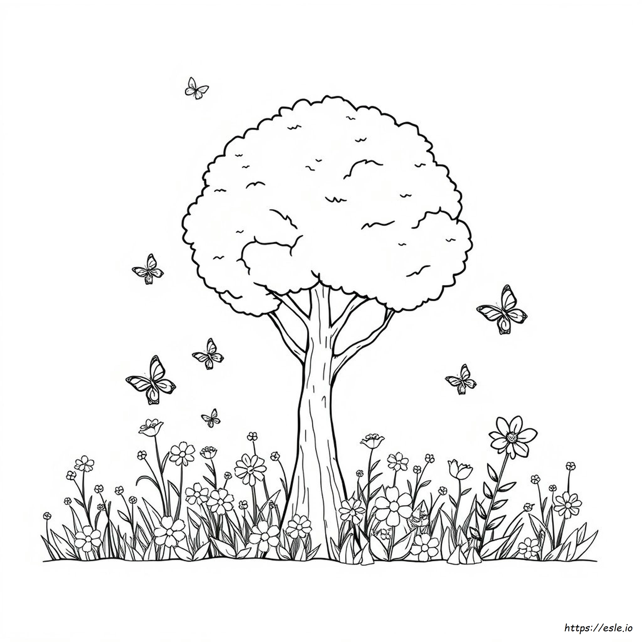 Nature Pictures Coloring Page - Free Printable PDF