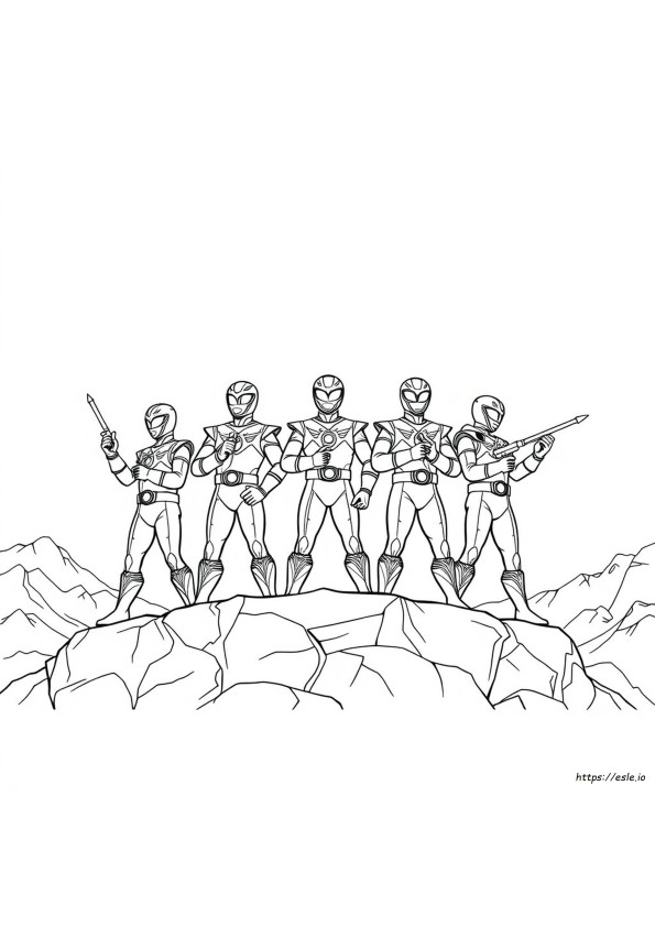 パワーレンジャーズZEOの塗り絵