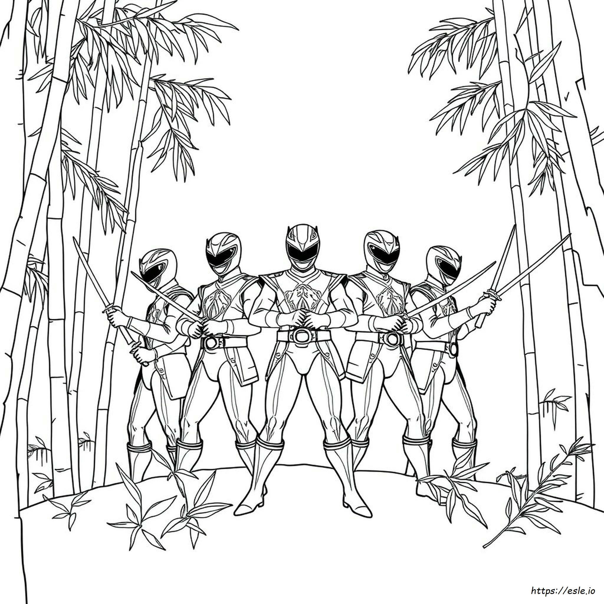Desenho Para Colorir Power Rangers Samurai - Grátis Para Imprimir