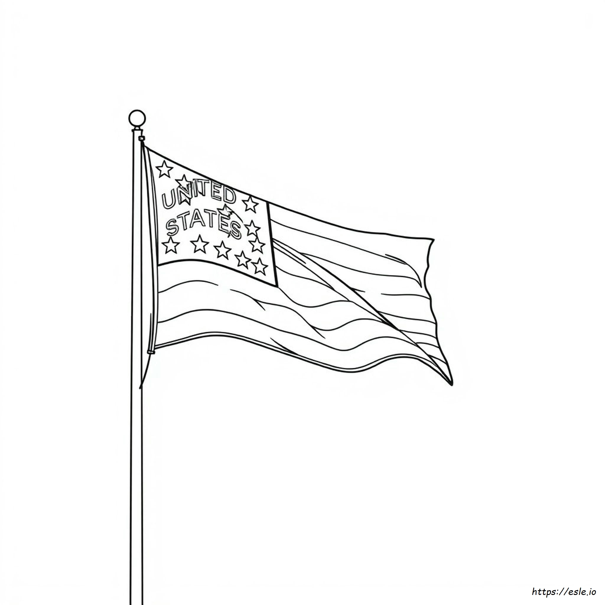 Bandera De Estados Unidos Para Colorear