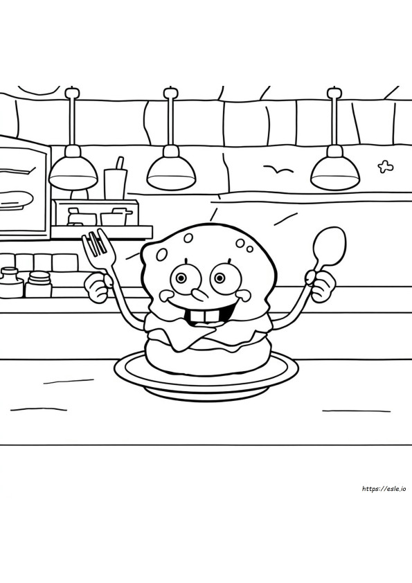 Krabby Patty Coloring Page