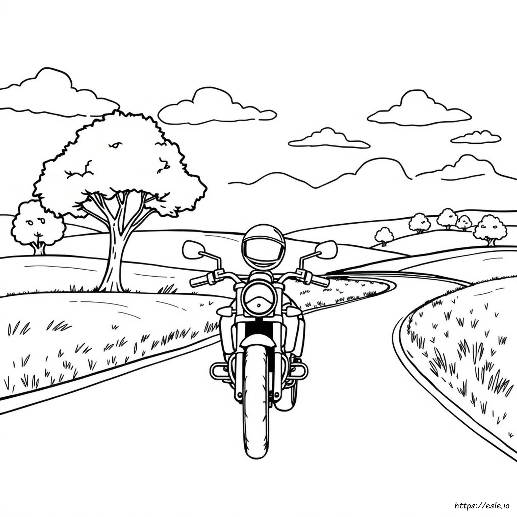 Motor Bike Coloring Page - Free Printable