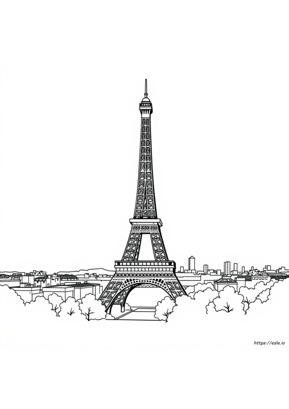 Pagina Da Colorare Della Torre Eiffel