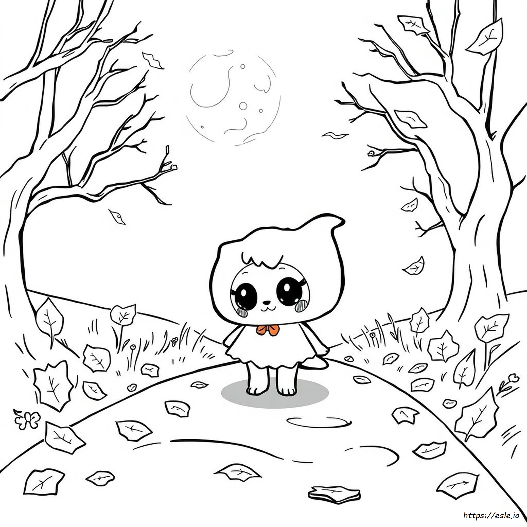 Gambar Mewarnai Coco Wyo Spooky Cutie Untuk Dicetak