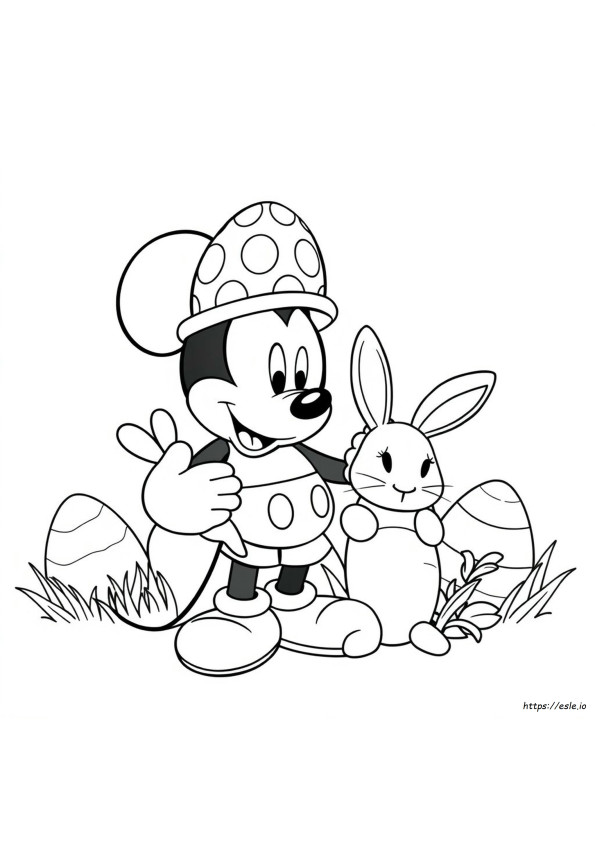 Mickey Easter Coloring Pages