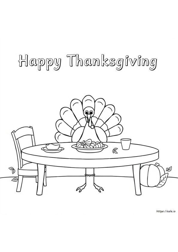 Glückliche Thanksgiving Ausmalbilder Pdf