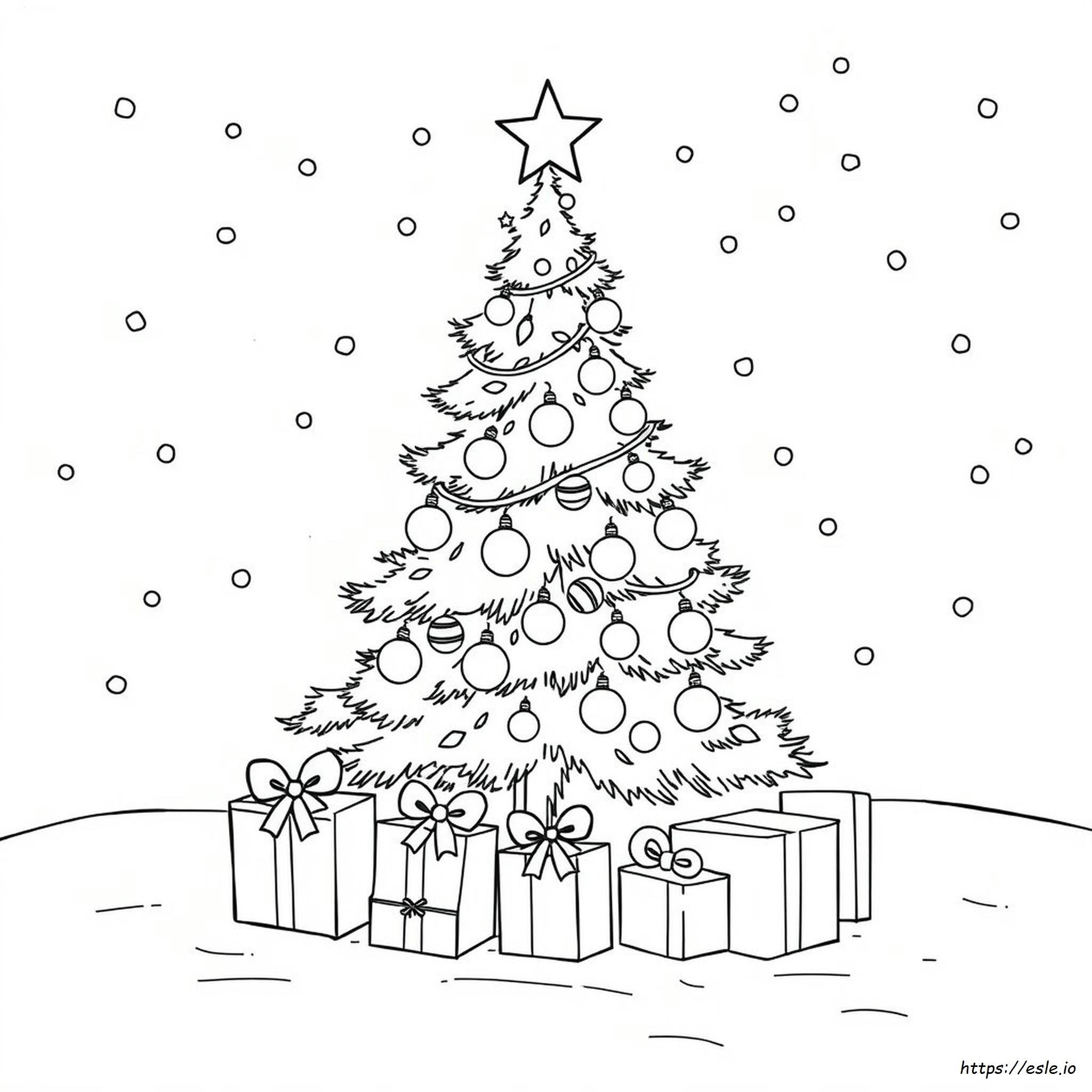 Schweres Weihnachts-Ausmalbild Zum Ausdrucken