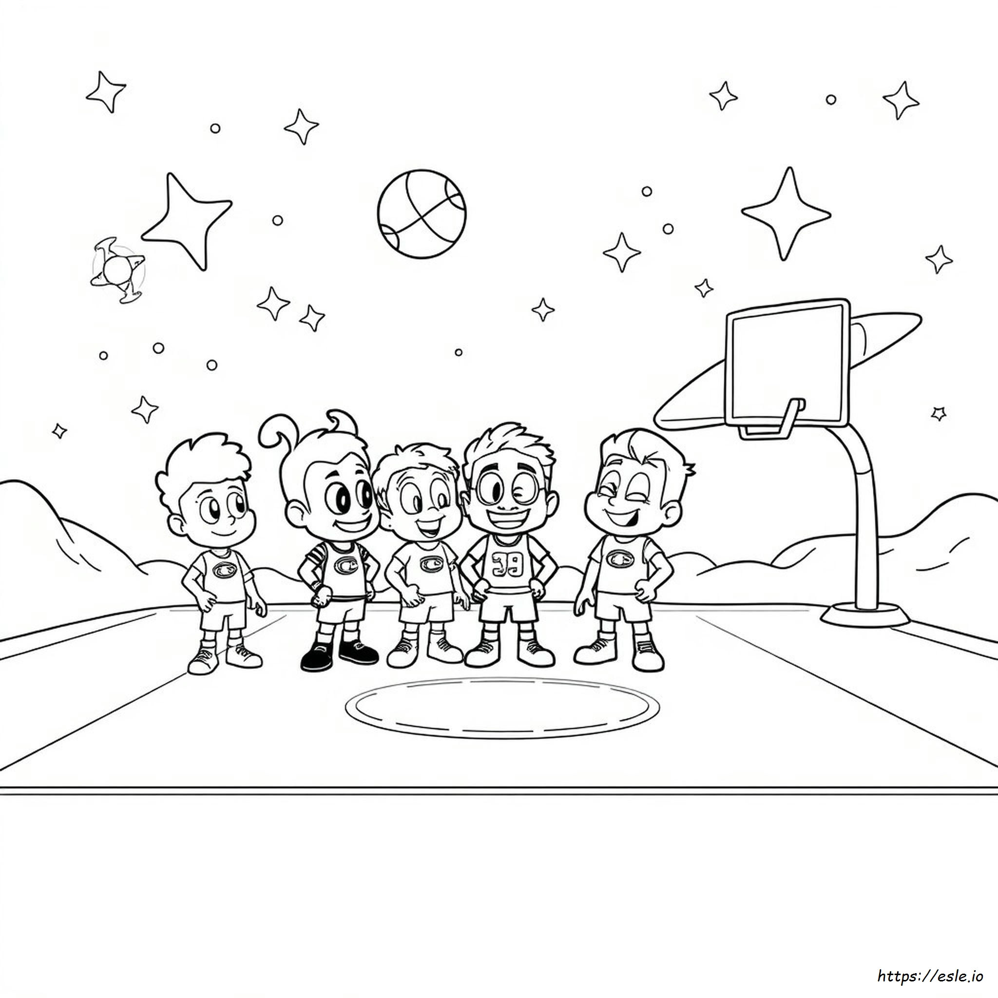 Space Jam Tune Squad Coloring Page for Kids