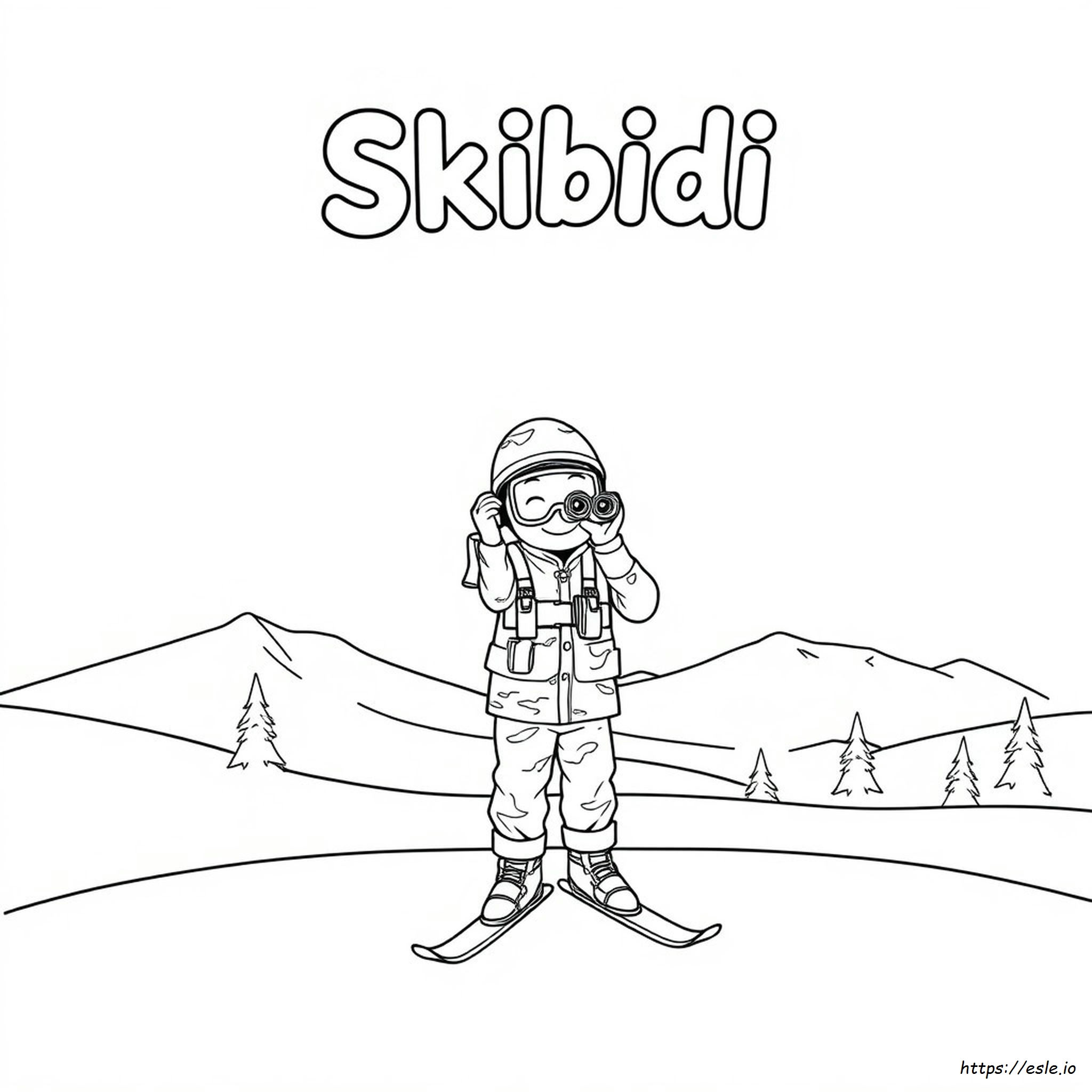 Gambar Mewarnai Kamera Skenario Skibidi