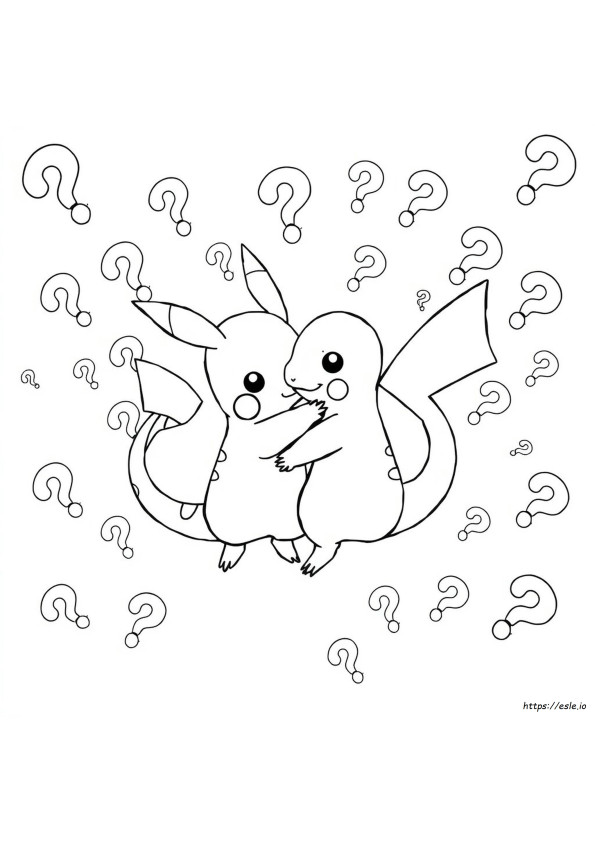 Widersprüchliches Pokémon Ausmalbild