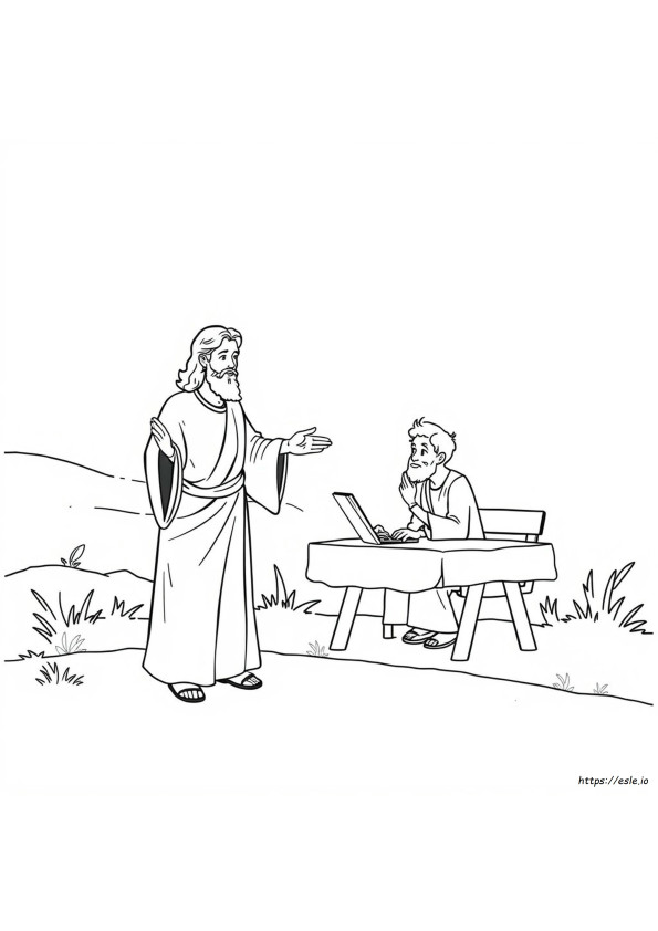 Jesus Ruft Matthäus - Ausmalbild