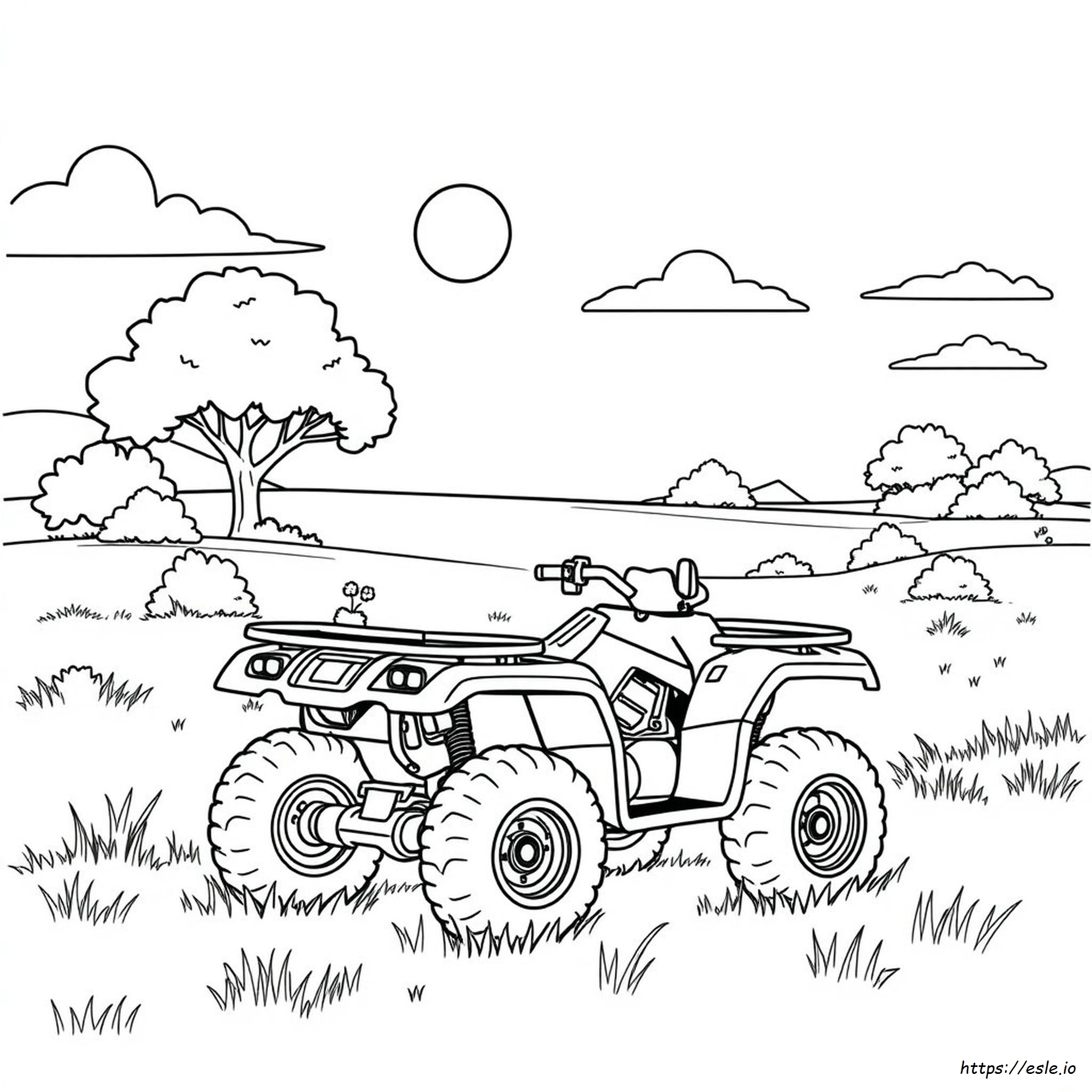 Four Wheeler Coloring Page