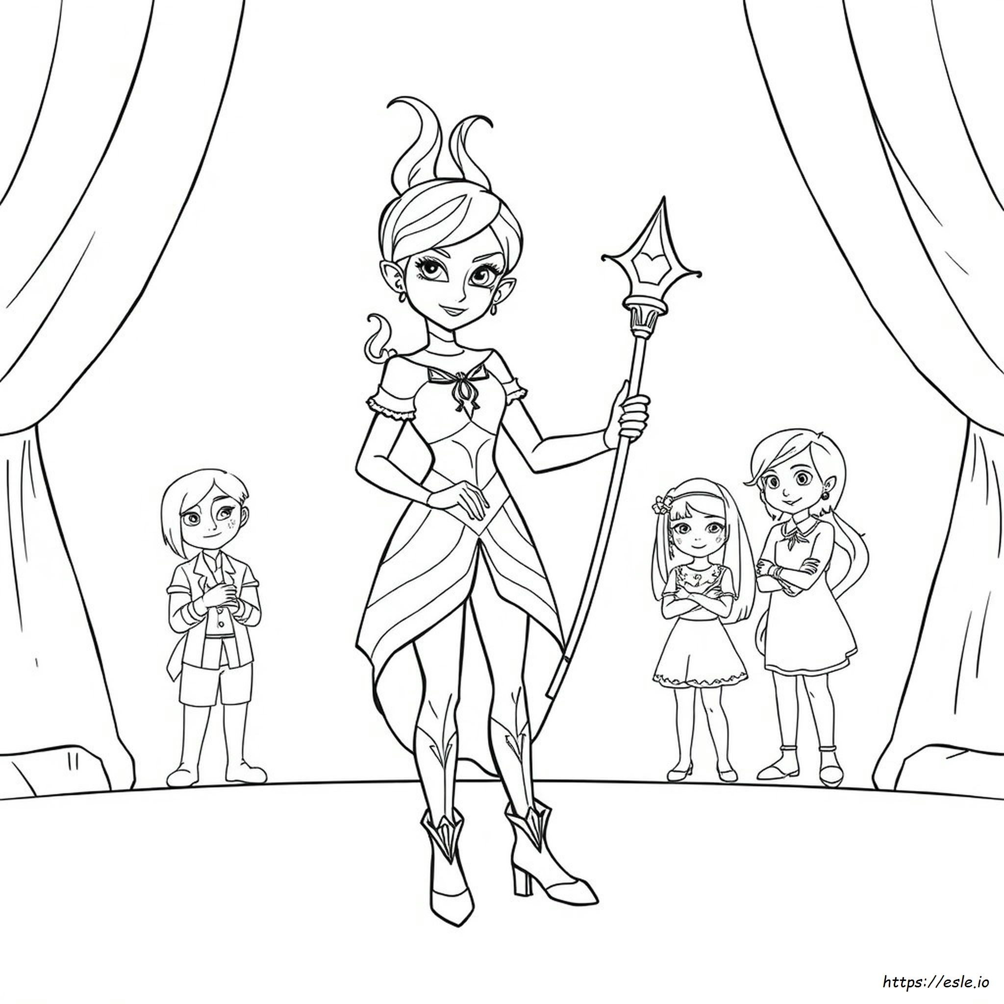 Descendants 2 Coloring Pages Evie - Free Printable