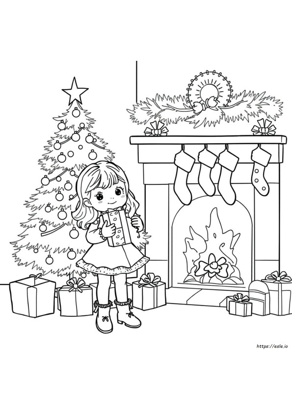 Printable Coloring Pages For Girls Christmas