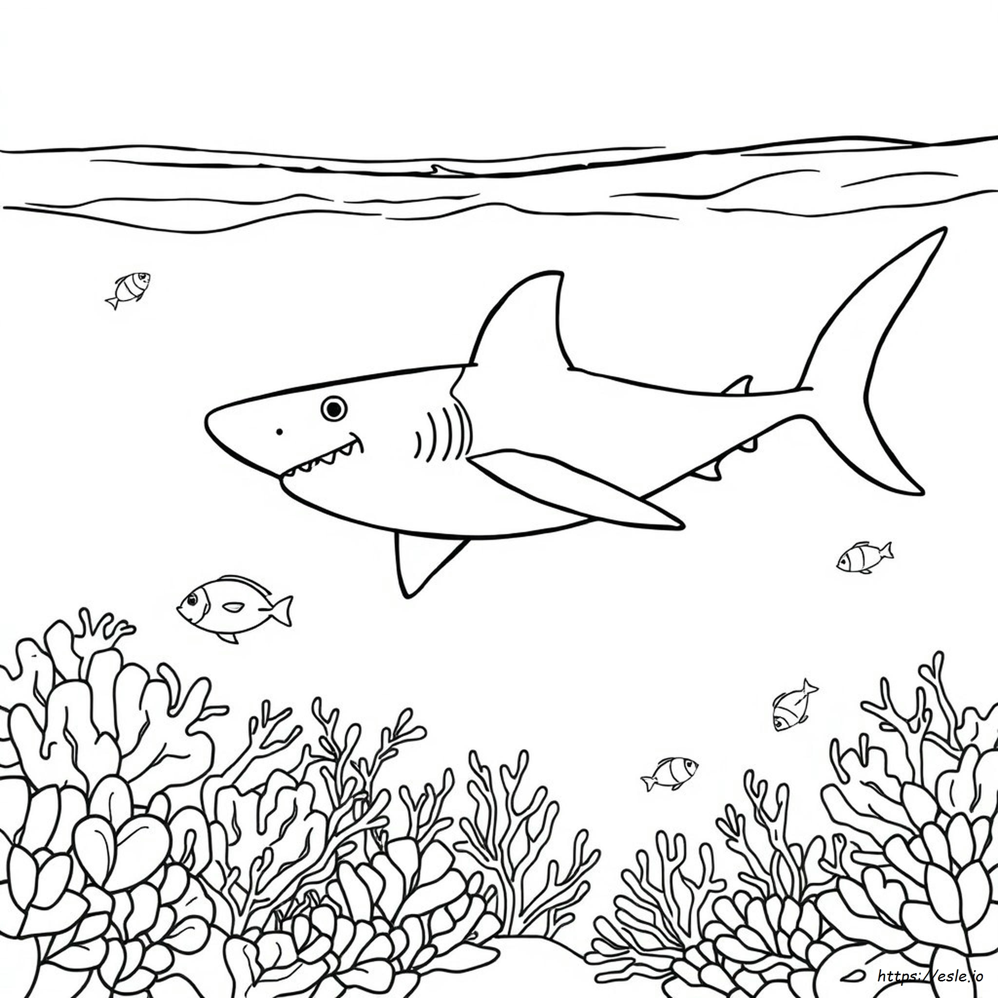 Shark Tale Coloring Page for Kids - Free Printable