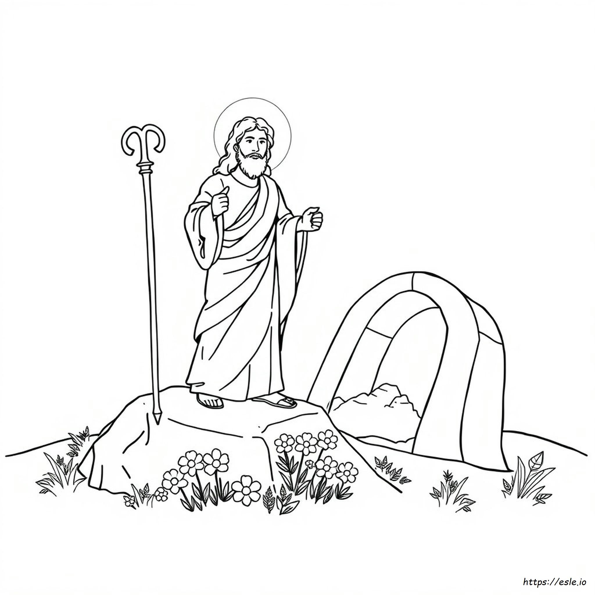 Jesus Erstand Von Den Toten Ausmalbild