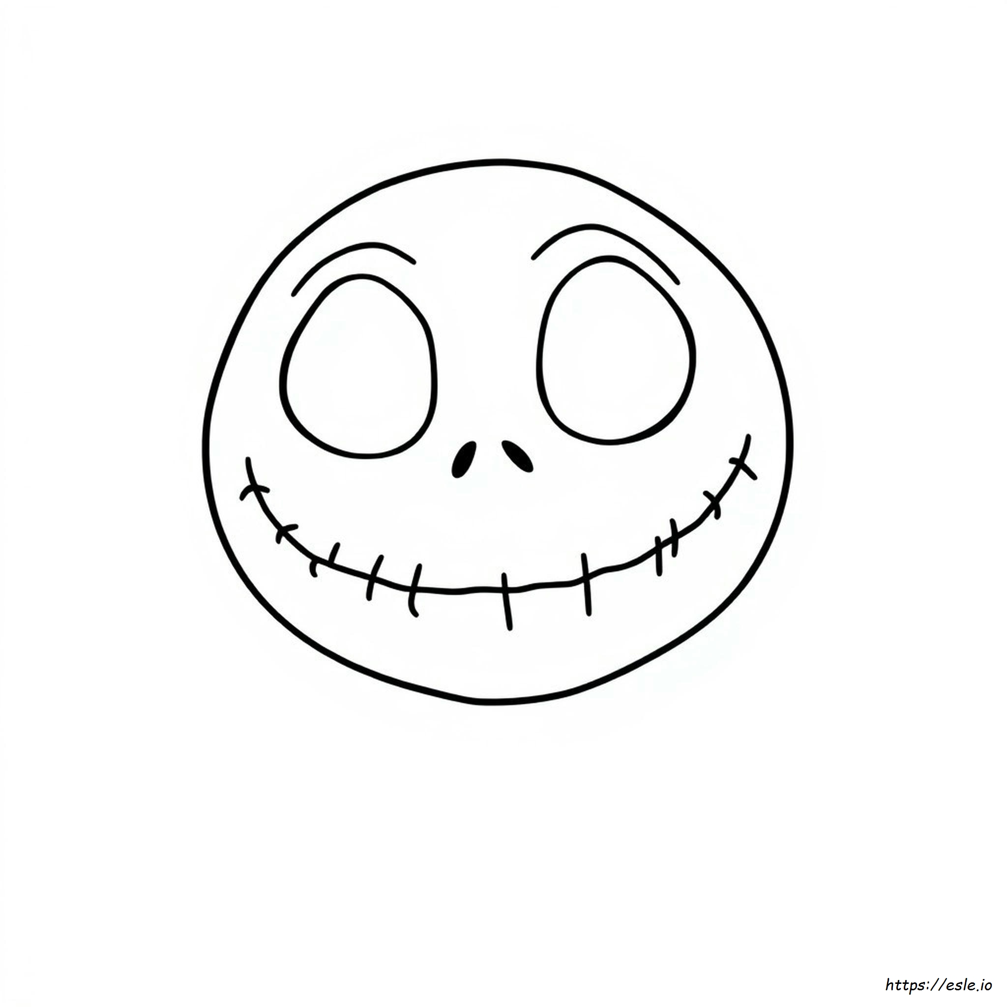 Jack Skellington Face Coloring Page