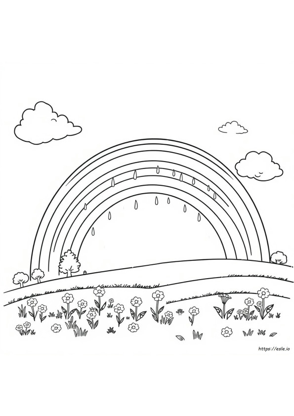Rainbow Sketch For Coloring
