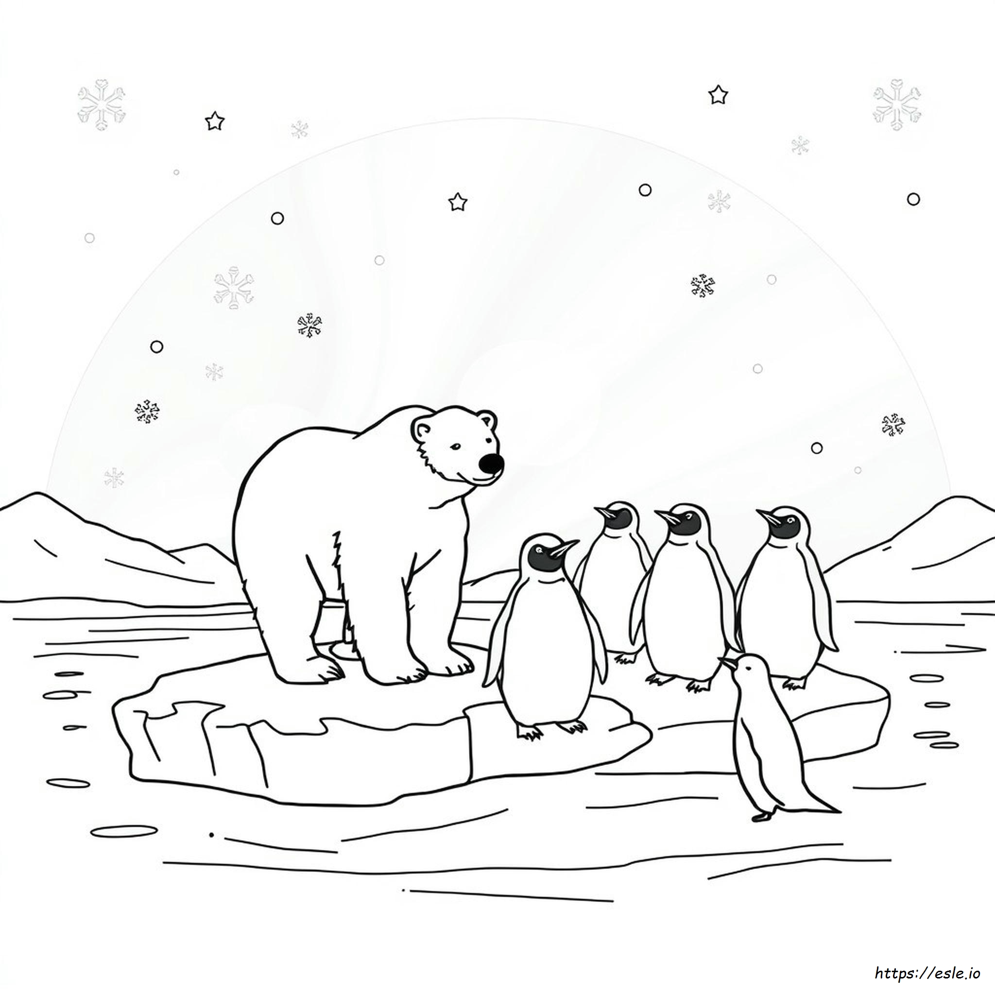 Polar Animals Coloring Sheet