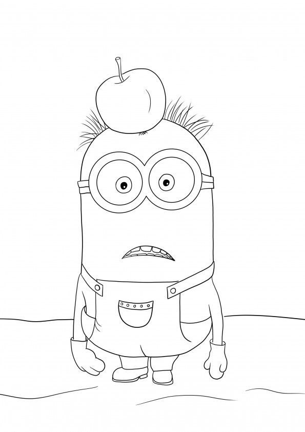 Tom from Despicable me cartoon to print and color for free