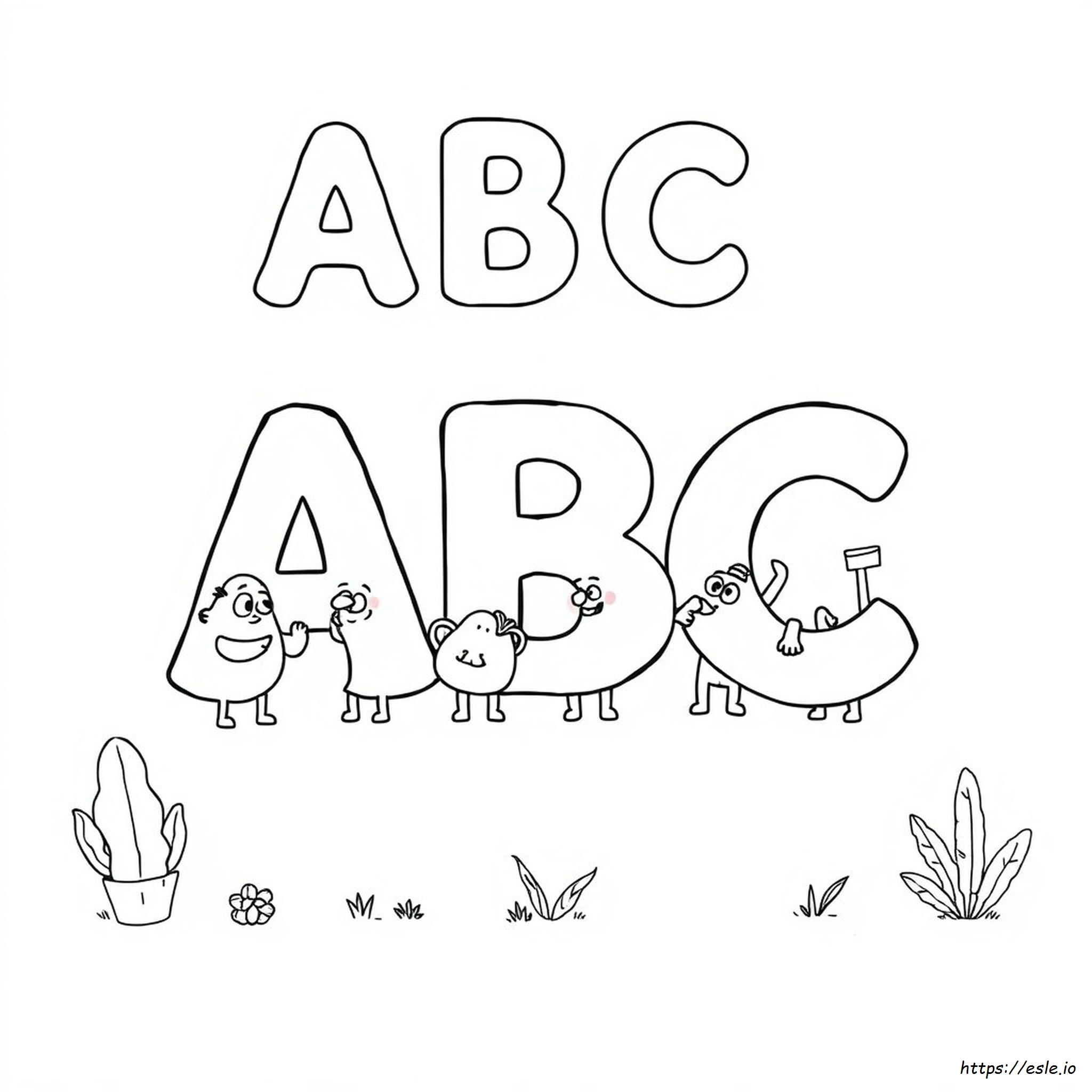 Abc Book Cover Coloring Page