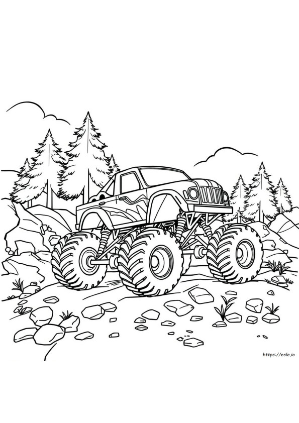 Monster Truck Colouring Pages To Print