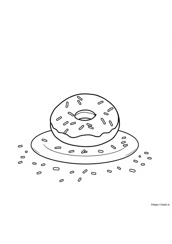 Donut Kleurplaat