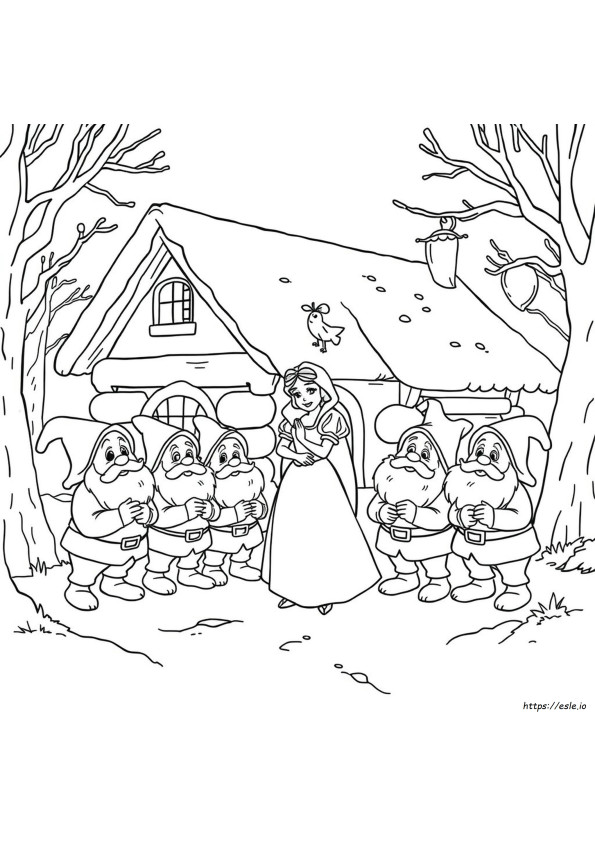 Biancaneve E I Sette Nani Disegni Da Colorare