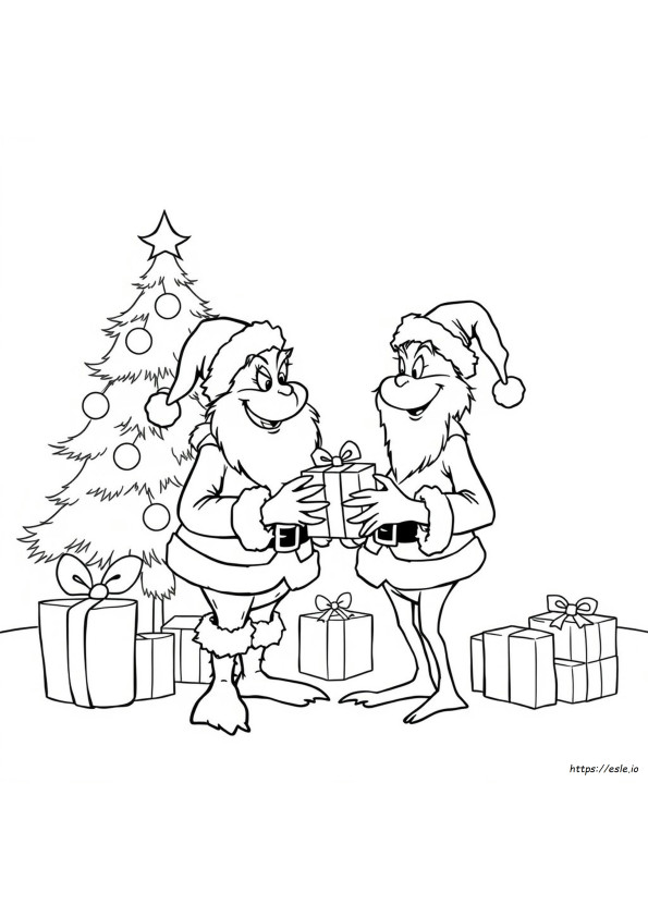 Santa Grinch Coloring Pages