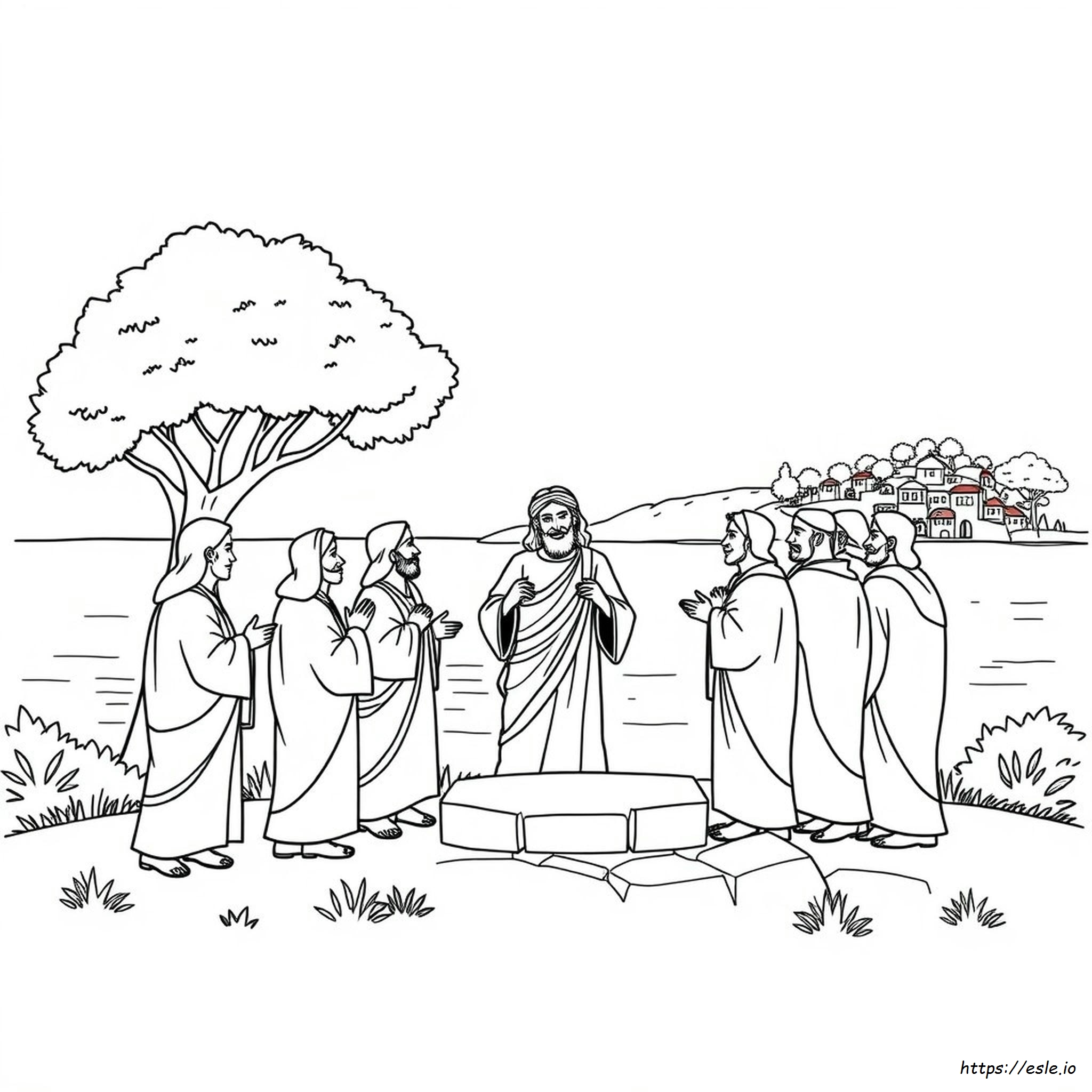 12 Disciples Coloring Page Free Printable