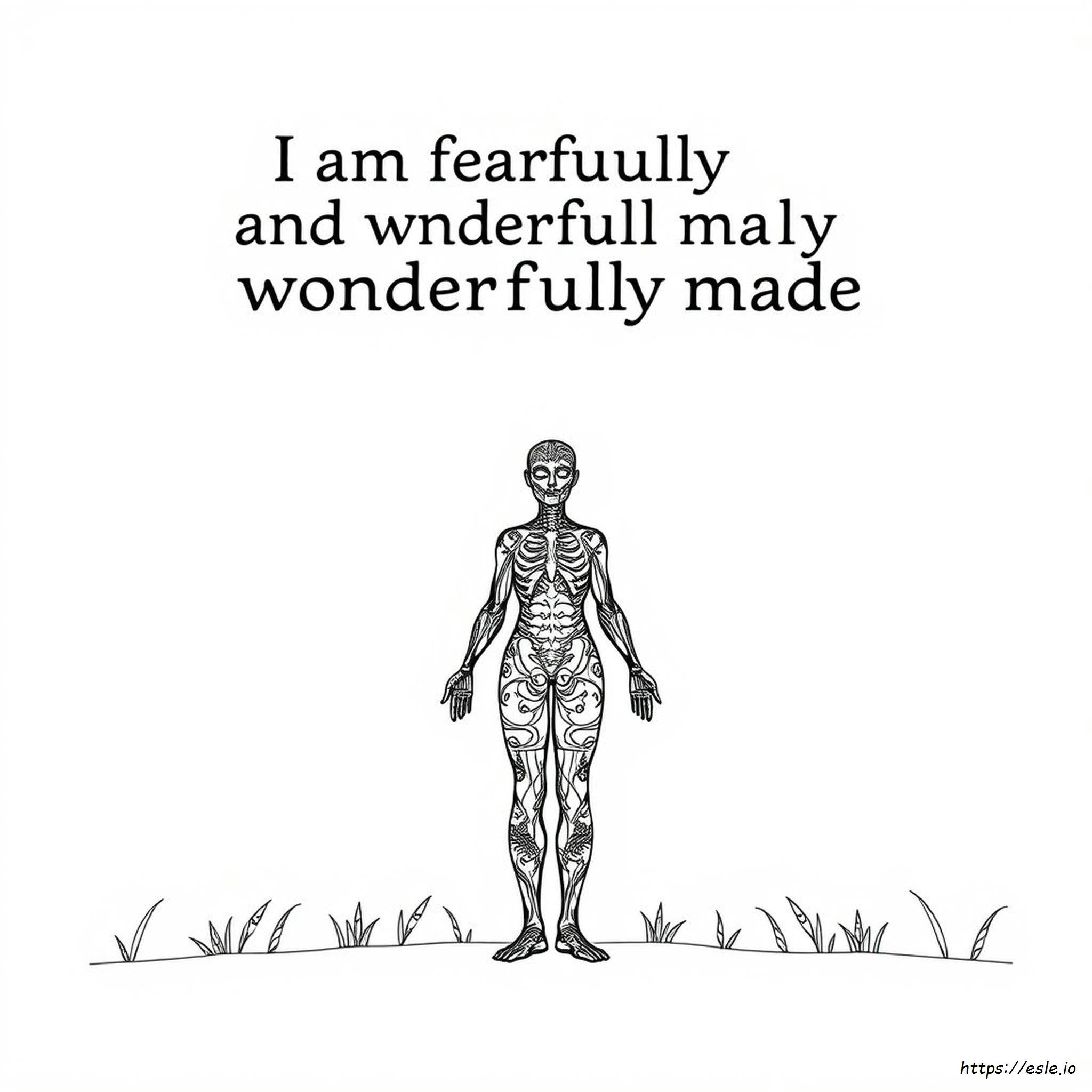I Am Fearfully And Wonderfully Made Coloring Page