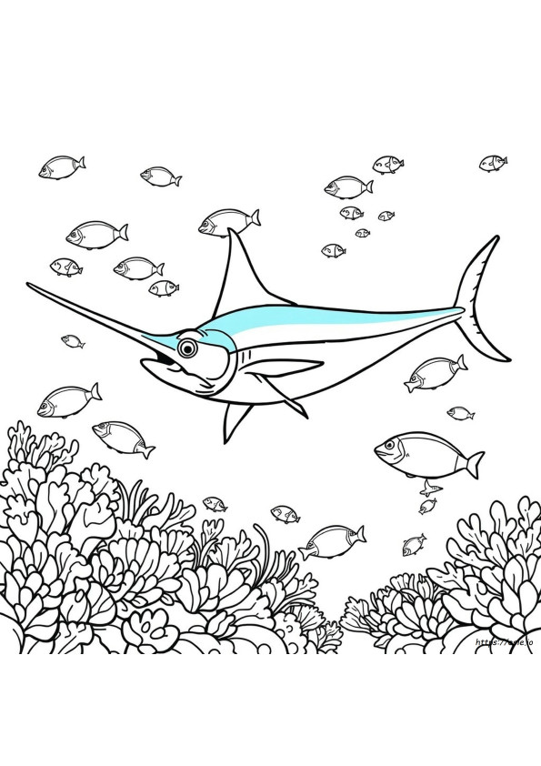 Blue Marlin Coloring Page