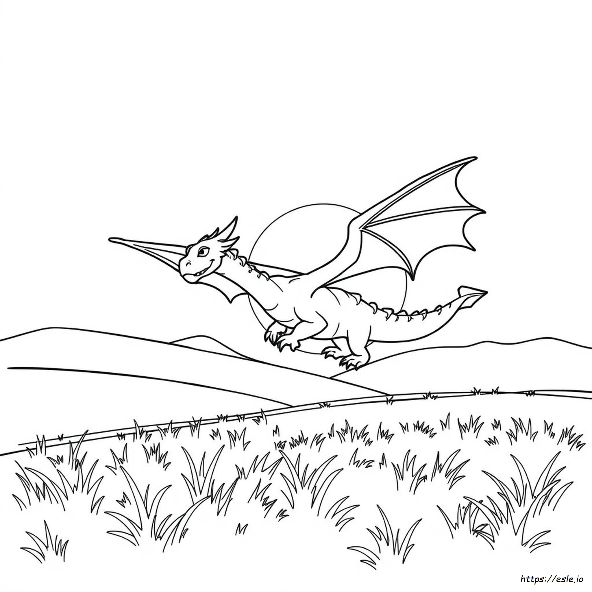 無料ぬりえ ドラゴン - 印刷用